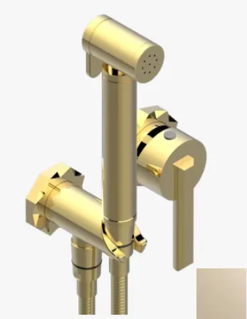 Гигиенический душ THG Nihal ivory porcelain, золото светлое (U2N F30 5840/MBG)