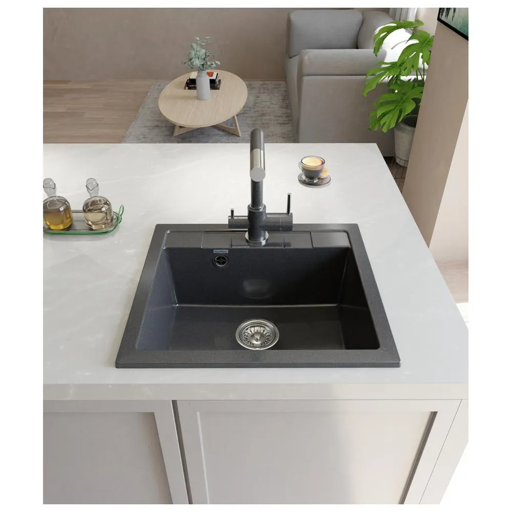 Кухонная мойка GranFest QUADRO 561, черный