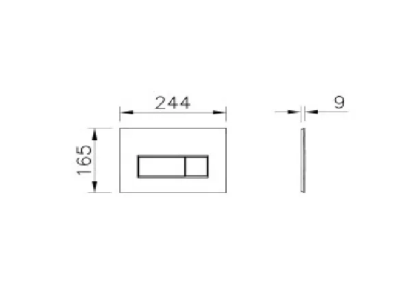 740-2324 Root Square панель смыва, золото