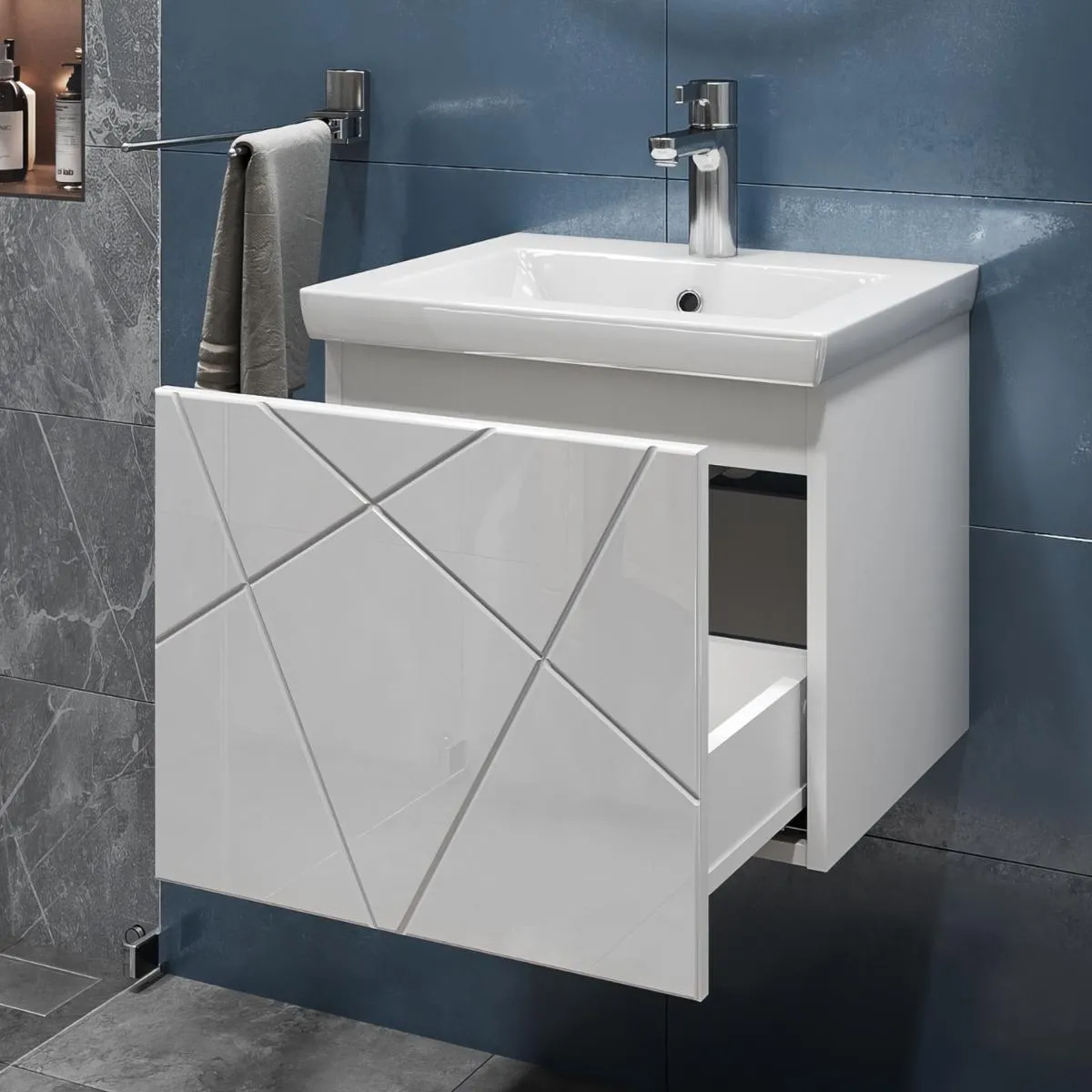 Тумба с раковиной подвесная VIGO Geometry 032, 50 см