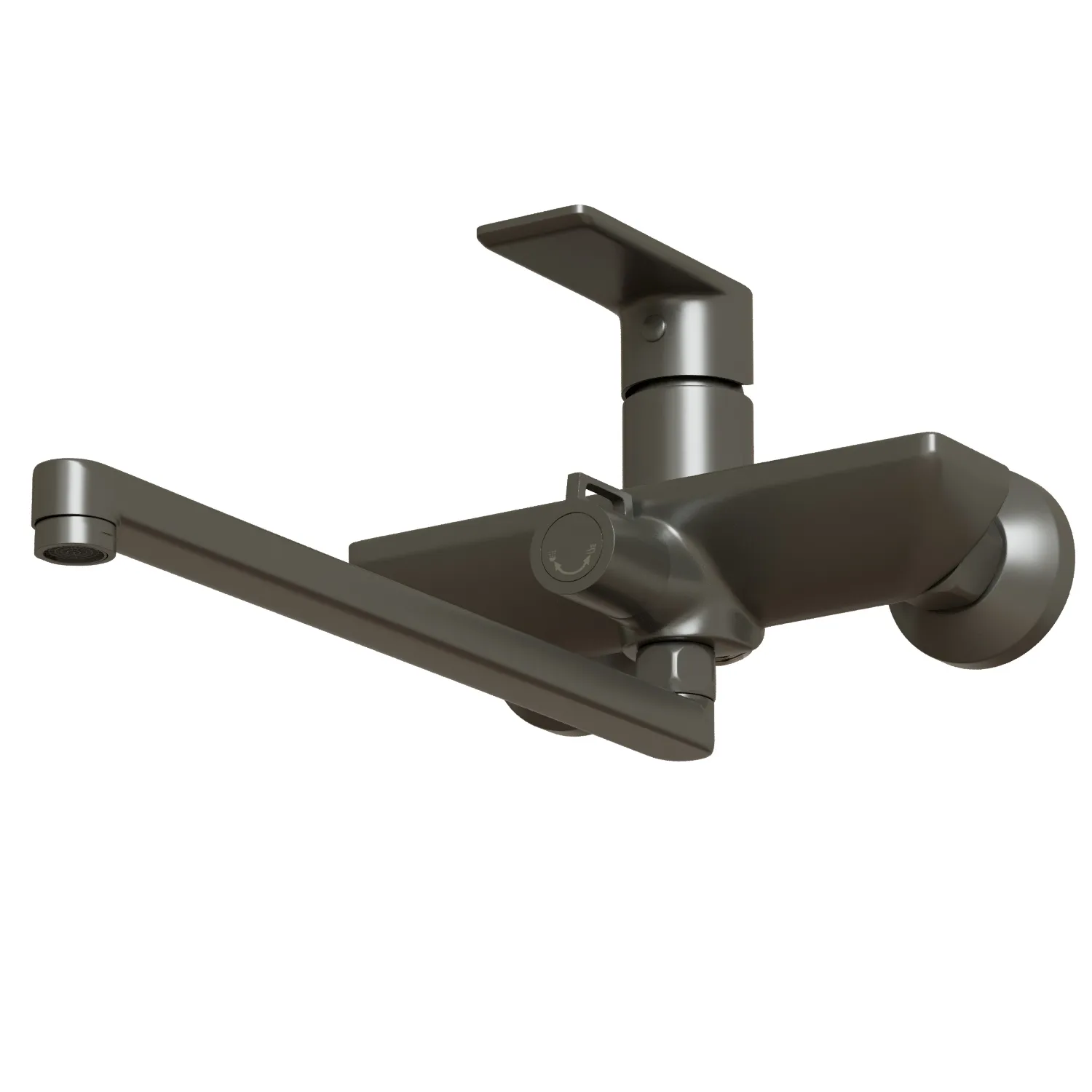 Смеситель для ванны и раковины 35k MIXLINE МЛ33-02Г(ML33-02GR)"Сити " ГРАФИТ (556595)