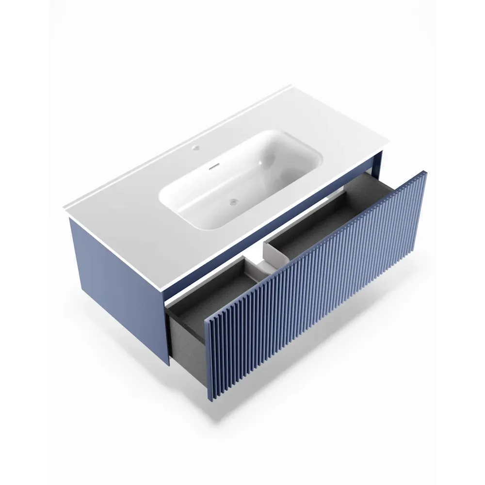 Тумба под раковину подвесная La Fenice Terra FNC-01-TER-BG-100, синяя
