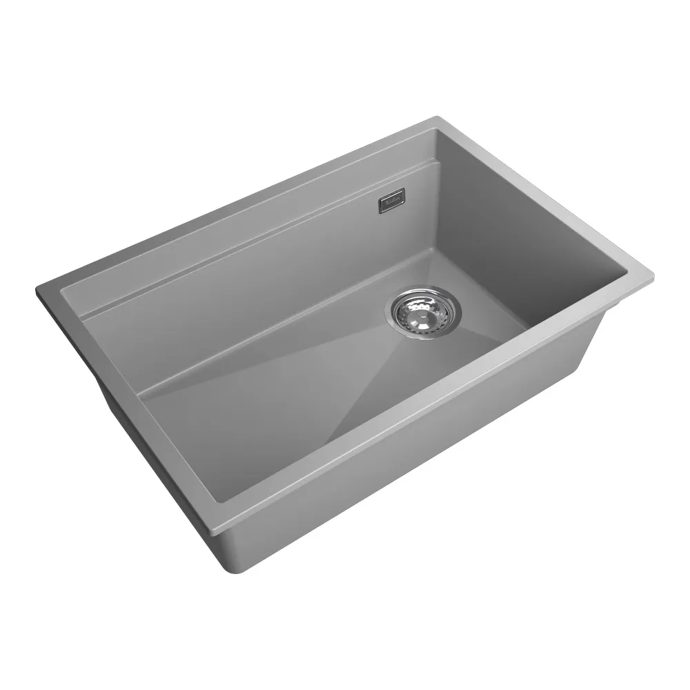 Кухонная мойка Rivelato LINO LN-654-R, серый металлик