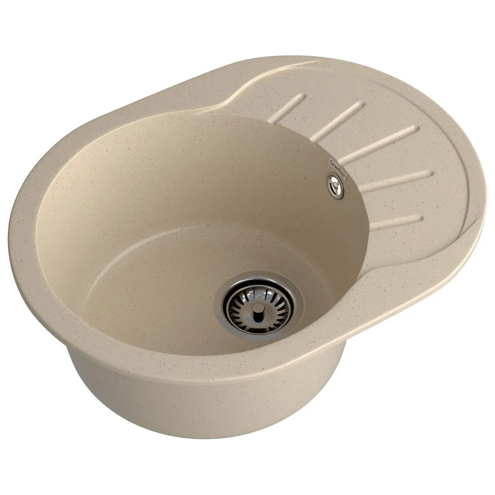 Кухонная мойка GranFest RONDO 580L, кашемир