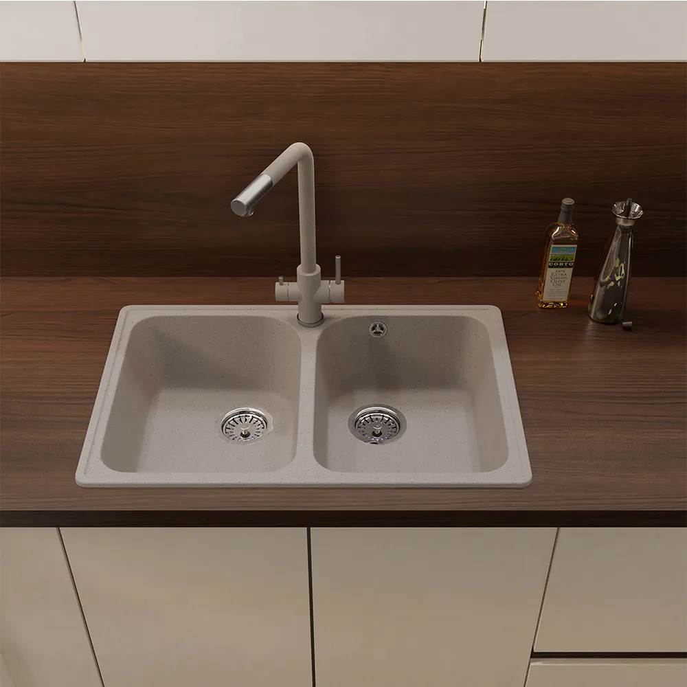 Смеситель для кухни с подключением фильтра GranFest Z-5421, песочный