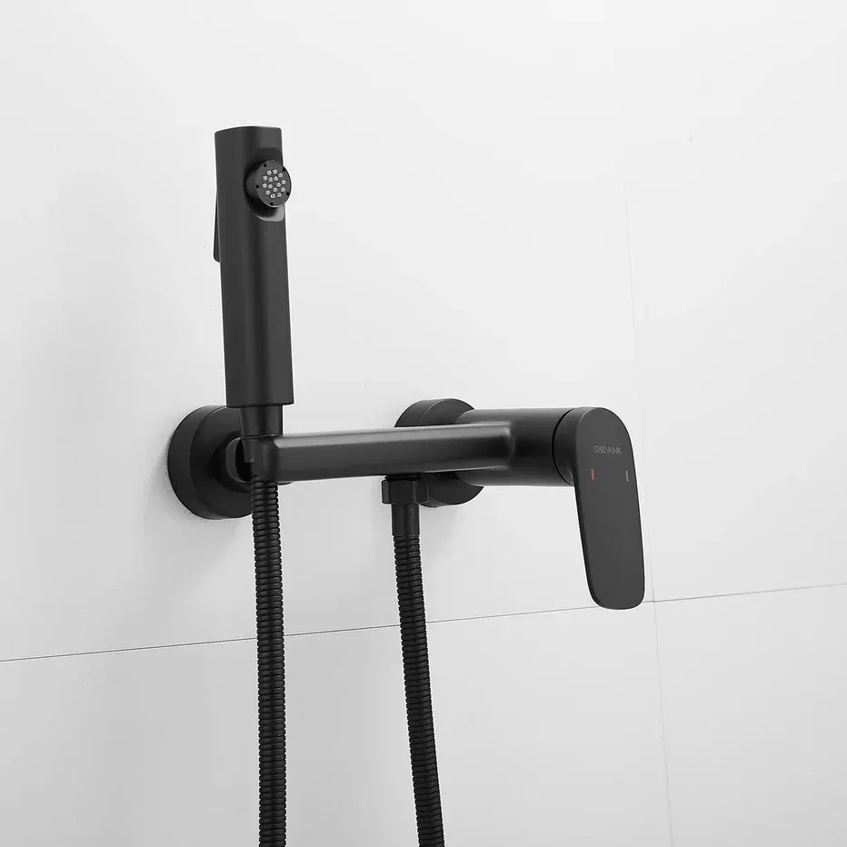 Гигиенический душ со смесителем Shevanik S8505H-1, черный