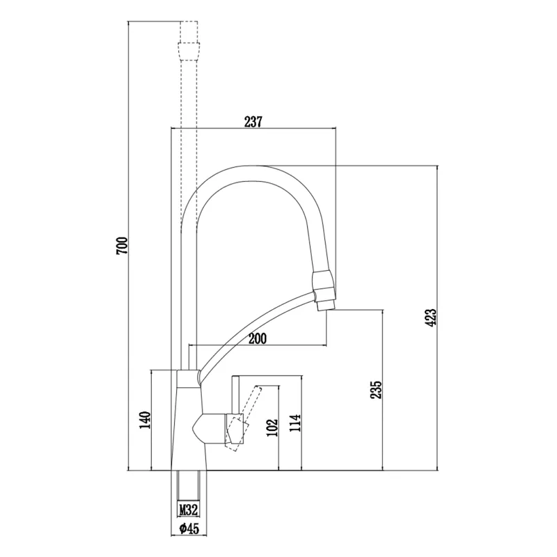Смеситель для кухонной мойки Fmark FS8255Q-04