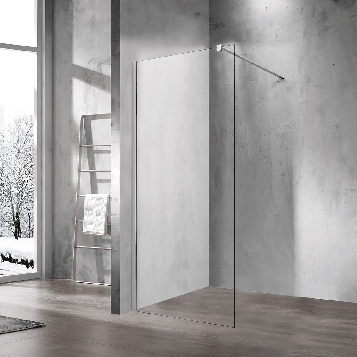 Душевая перегородка Vincea Walk-In (VSW-1H700CL) 700х2000 мм, хром, стекло прозрачное