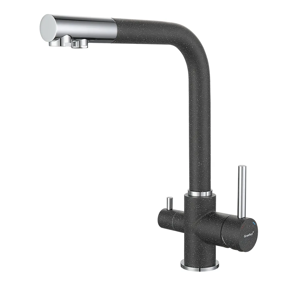 Смеситель для кухни с подключением фильтра GranFest 3611, графит