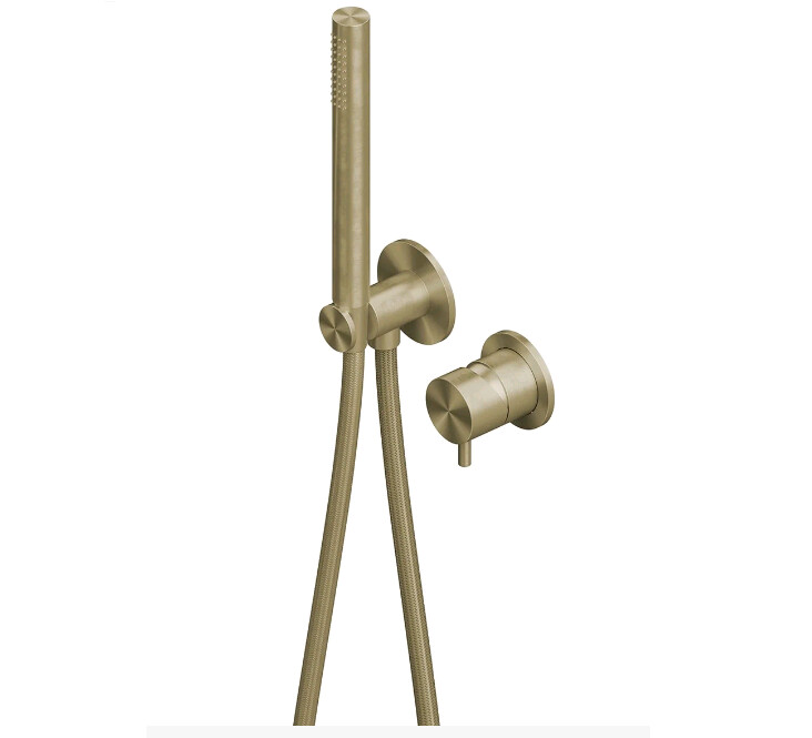 Смеситель для душа Quadro design Source, на 1 потребителя, золото светлое (12 58.00 OC)