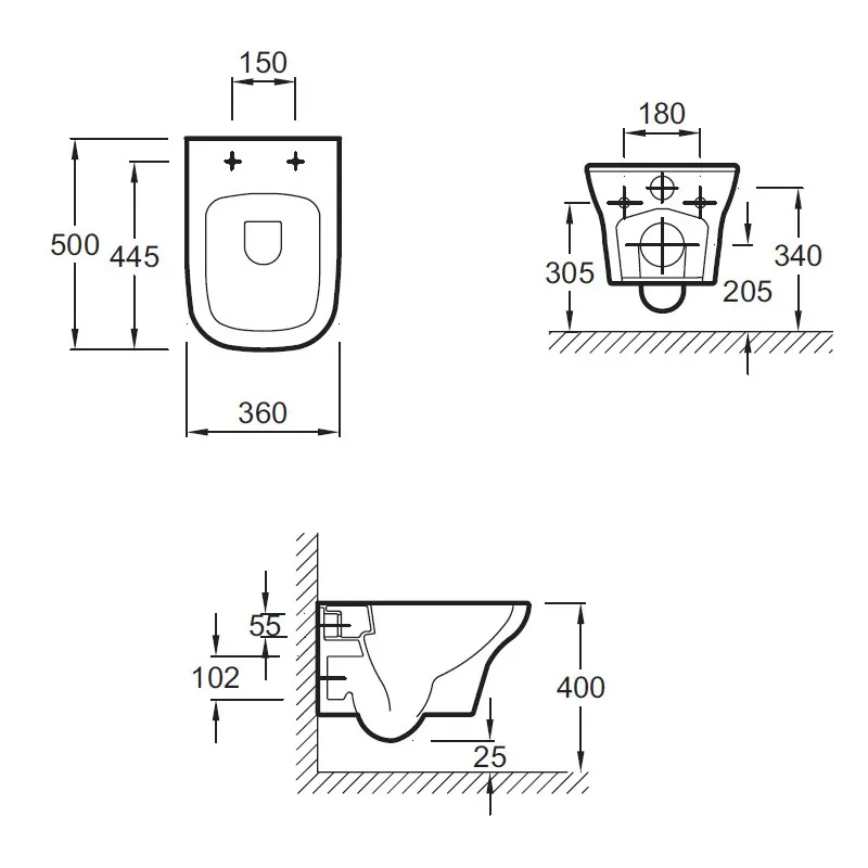 Комплект унитаз с инсталляцией и сиденьем микролифт Jacob Delafon Vox (E21772RU-00), без панели смыва