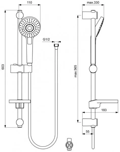Набор для ванны 3 в 1 Ideal Standard Ceraflex BD001AA