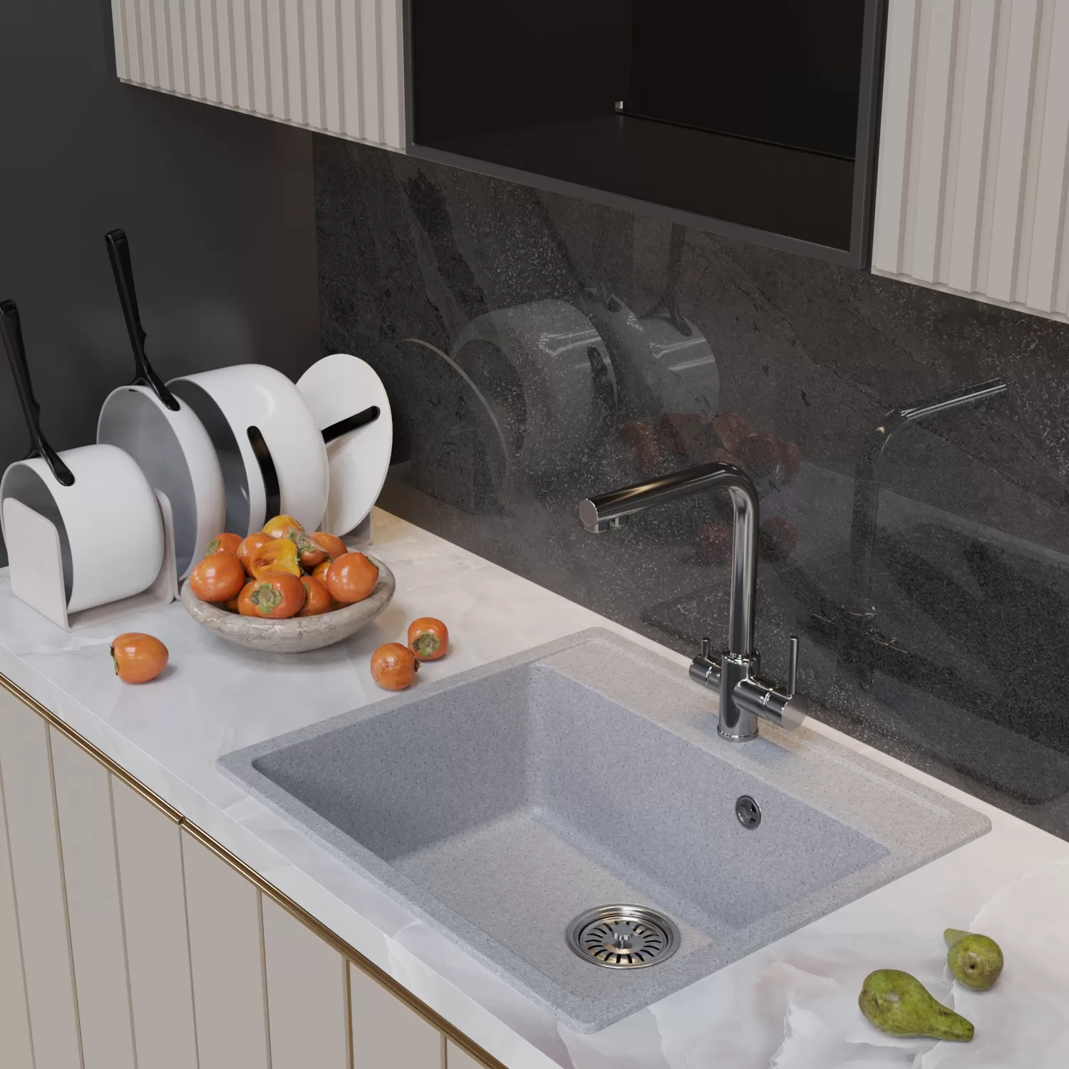 Мойка MIXLINE ML-GM15 серая (310)  560*500*180мм NEW (551916)