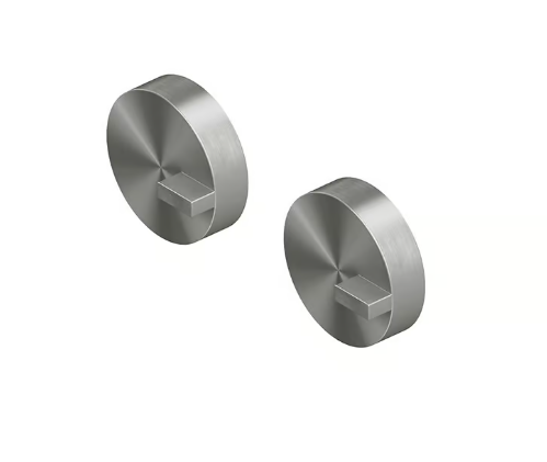 Вентиль Quadro design Q, запорный, 1/2", в комплекте-2 шт, сталь брашированная (18 63V AS)