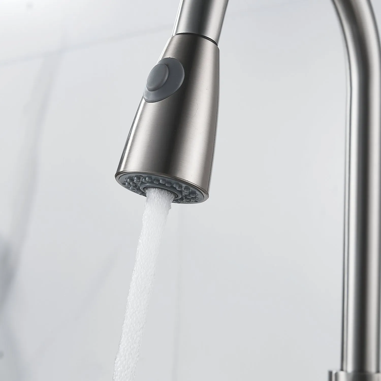 Смеситель для кухни с выдвижным изливом Raffine F213L, сатин