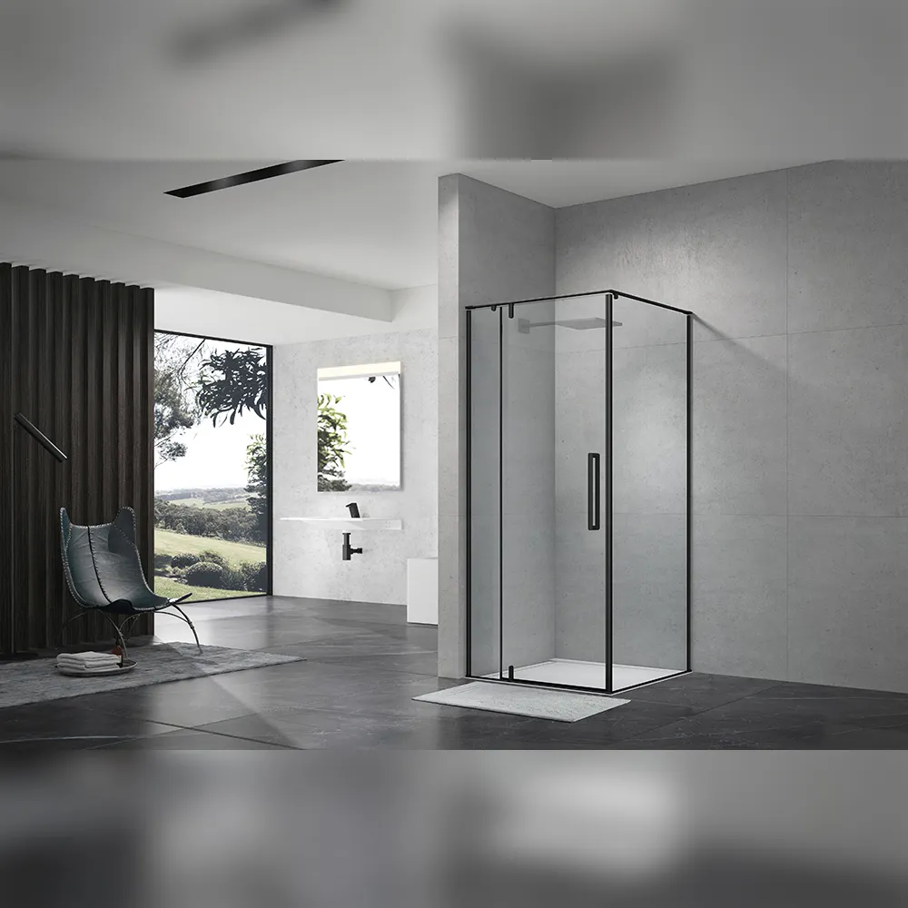 Душевой уголок Terminus Альба квадрат 90х90х220, черный