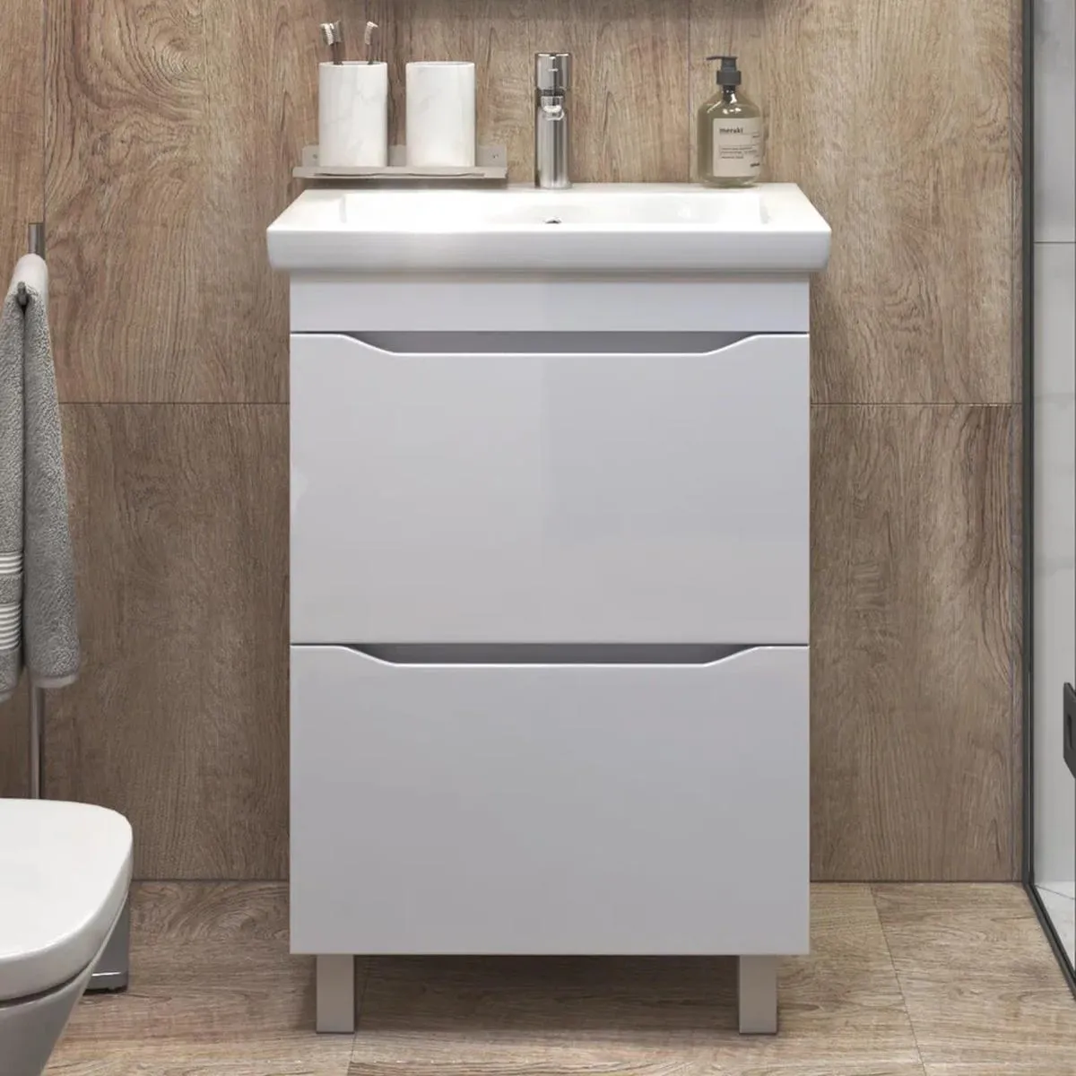 Тумба с раковиной напольная VIGO Grani 201, 60 см