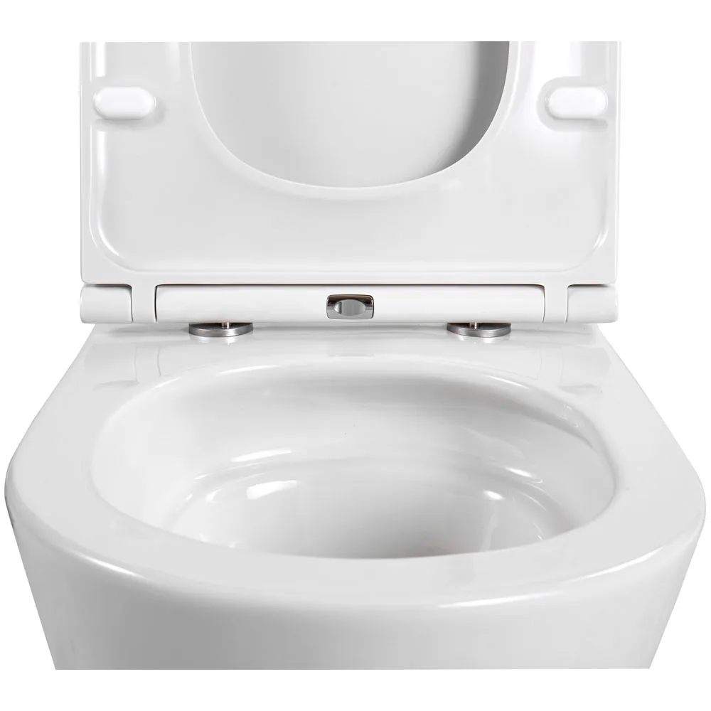 Унитаз-компакт подвесной AQUATEC ВЕГА TORNADO 490*360*320мм, тонкое сиденье с механизмом плавного закрывания, крепеж AQ1904T-00