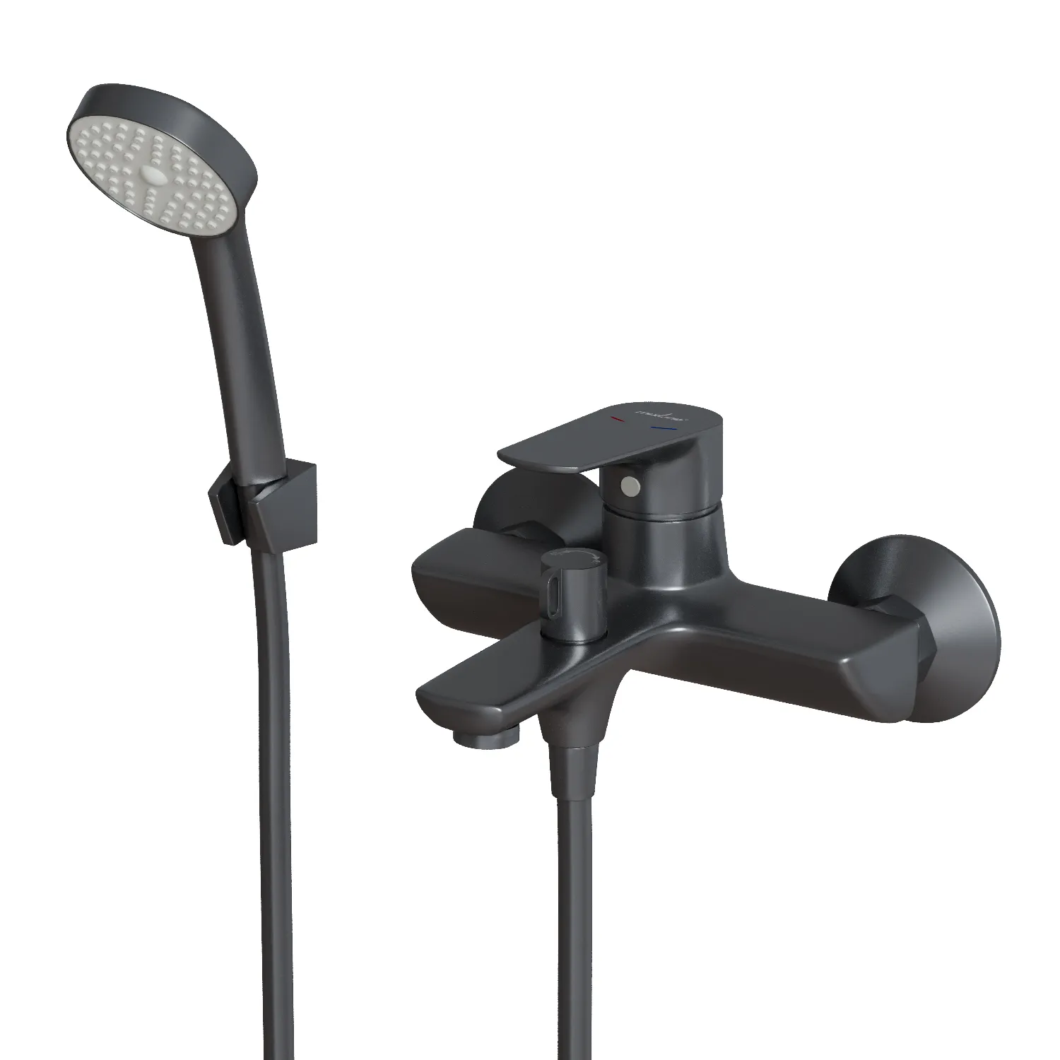 Смеситель для ванны 35k MIXLINE МЛ14-01 (ML14-01GR) ГРАФИТ (556604)