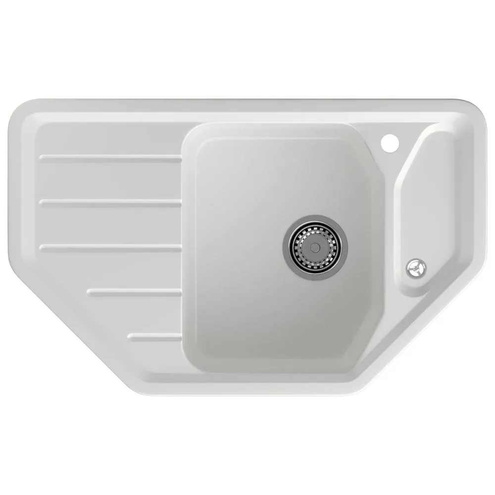 Кухонная мойка GranFest CORNER 800E, иней