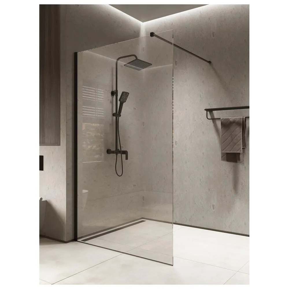 Душевая перегородка Knotlor WI120CG0BL 120х200, черный