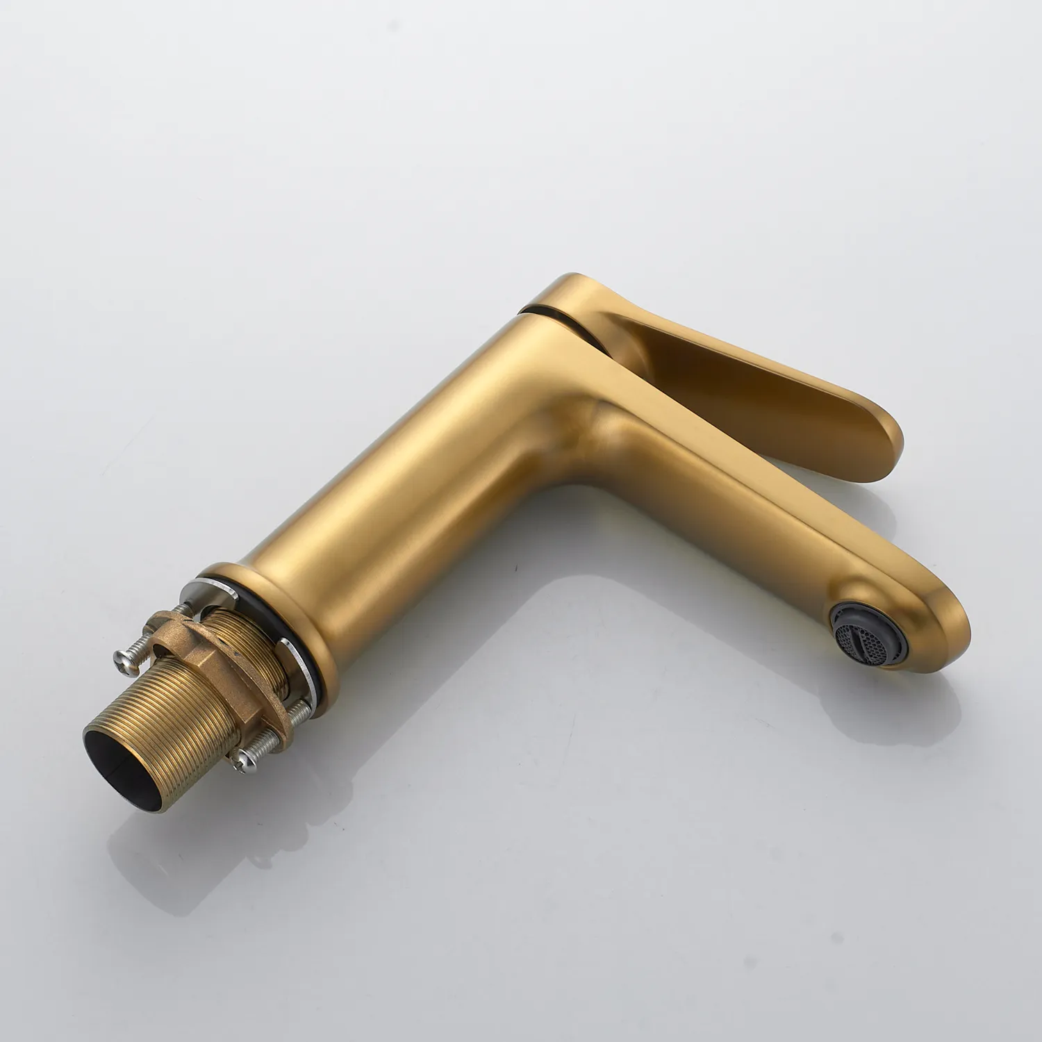 Смеситель для раковины Shevanik S4301G, золотой сатин