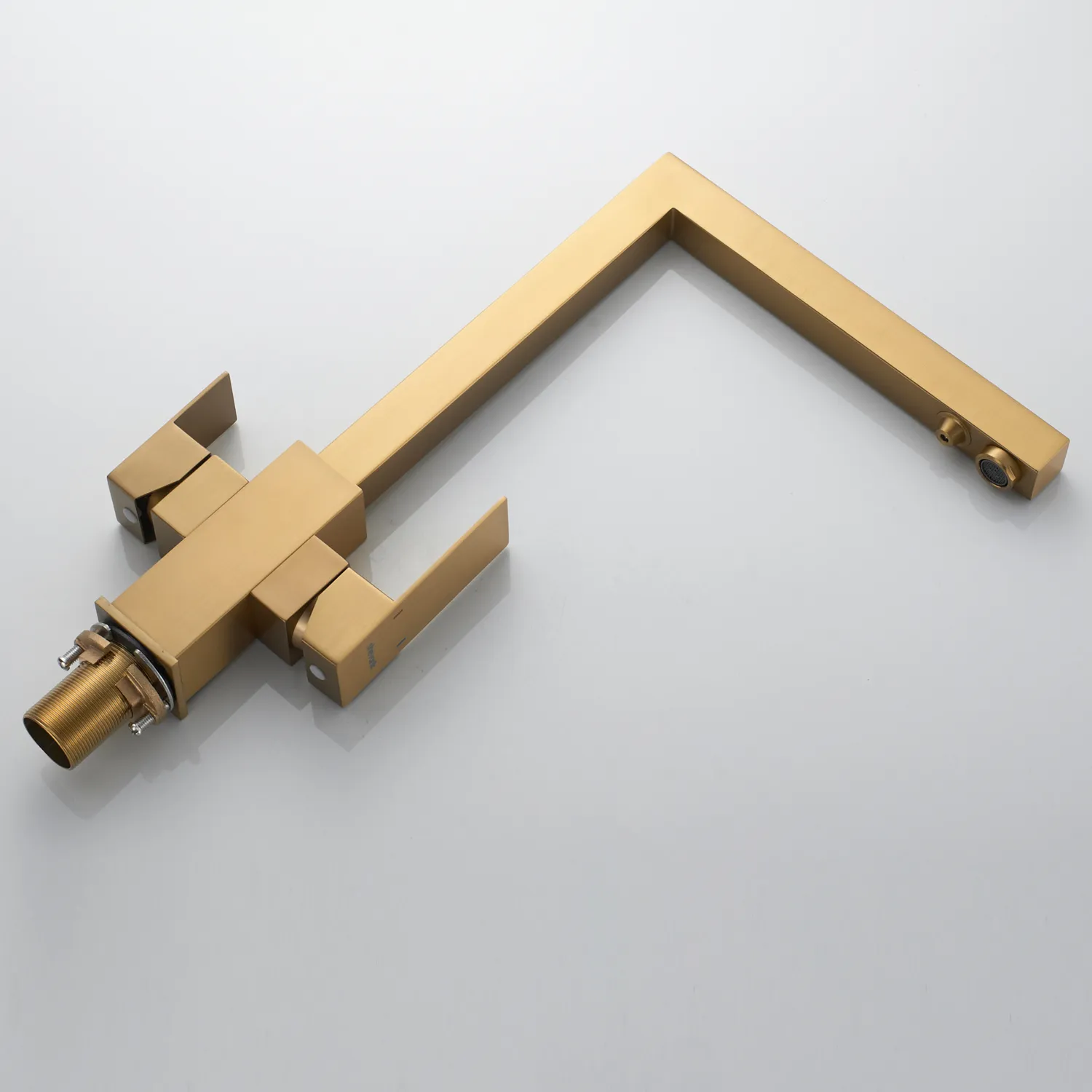 Смеситель для кухни с подключением фильтра Shevanik S148G, золотой сатин