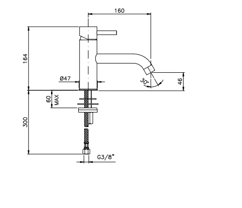 Смеситель для раковины Nicolazzi Mac Kinley, Antique Gold (3742 AG 29M)