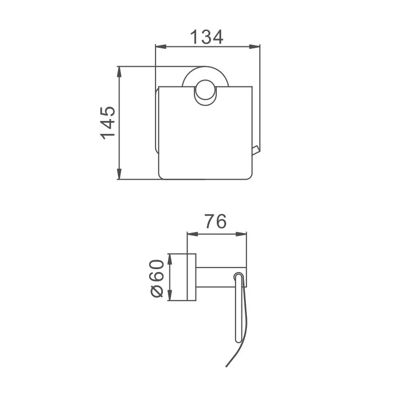 Держатель для туалетной бумаги D-Lin D240280, сталь