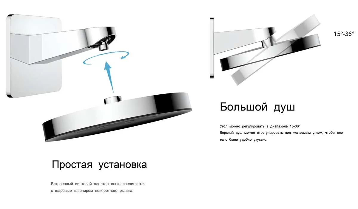 Душевой комплект Vincea Inspire VSFW-3I22MT3GM встраиваемый, термостат, двухрежимный, вороненая сталь