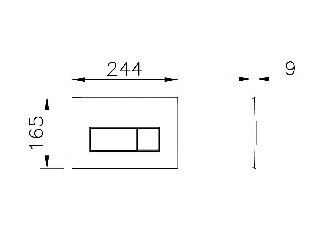 740-2395 Панель смыва Root Square, никель