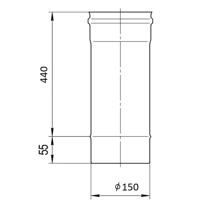 Труба 0,5м Ferrum GS (430/0,5 мм) Ф150