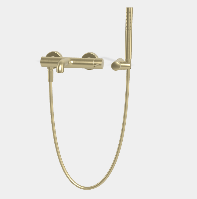 Смеситель для ванны и душа Fima Carlo Frattini Spillo Up, шампань брашированная (F3034NHS)