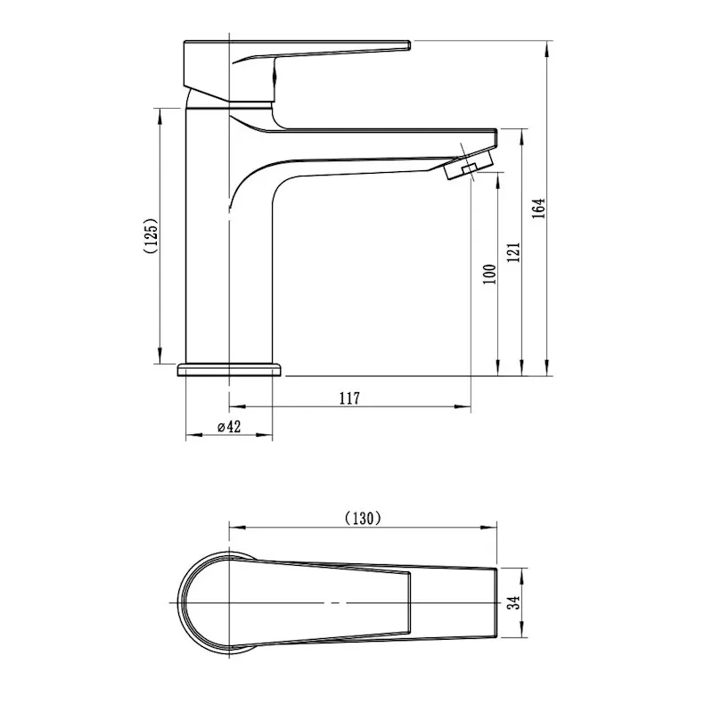 Смеситель для раковины Esko BT26MB, черный