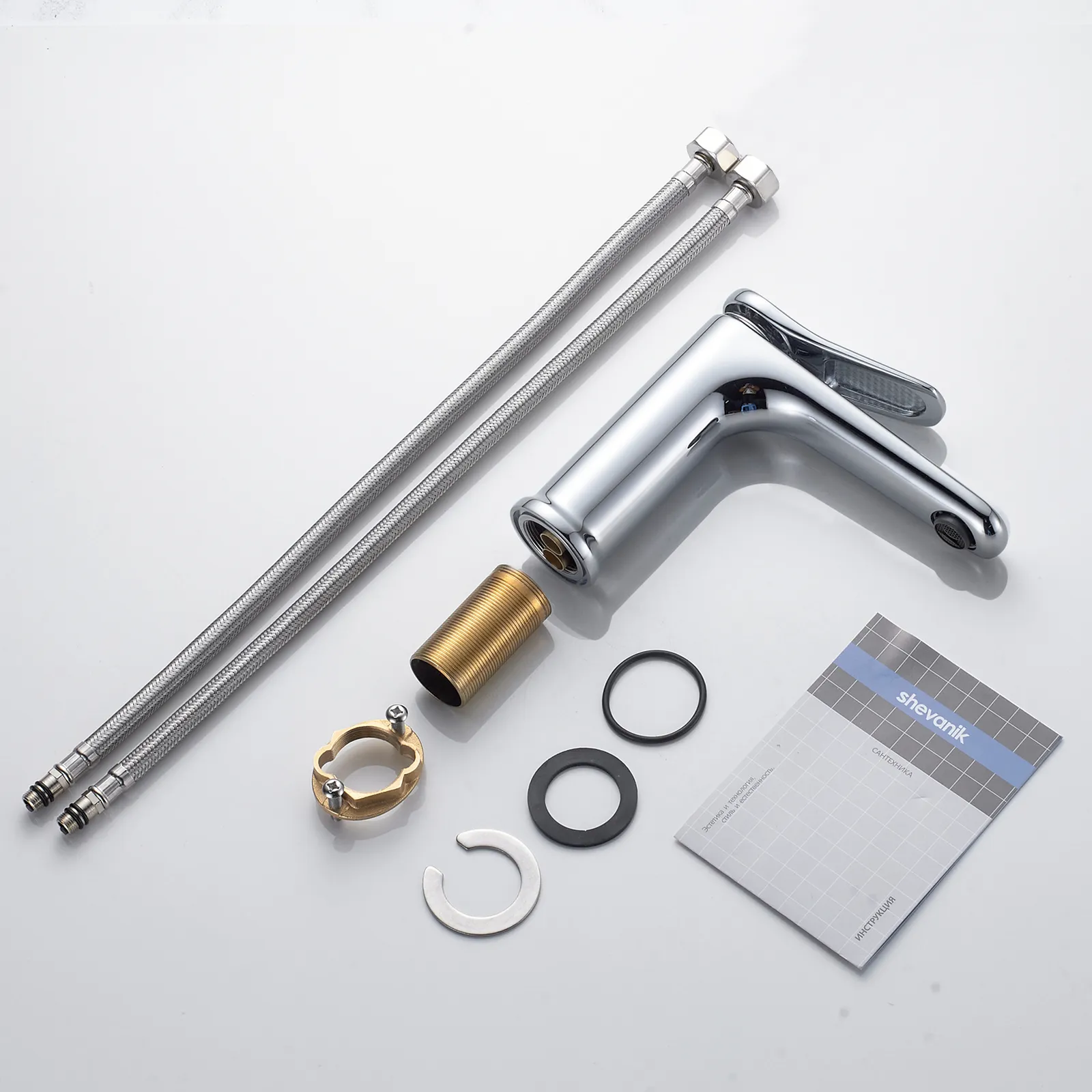 Смеситель для раковины Shevanik S4701, хром