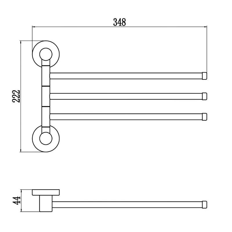Держатель для полотенец поворотный (3-ой) Savol S-005603Q