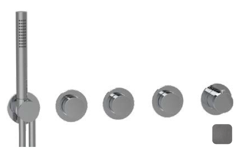 Смеситель для душа Almar Water Control Modular, на 3 потребителя, Gun Metal Brushed PVD (E180434.GM)