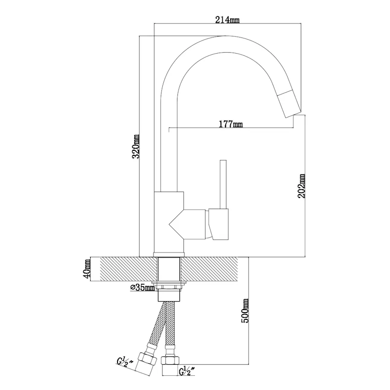 Смеситель для кухни Dr. Gans Соло 319.03H.1123.410, везувий