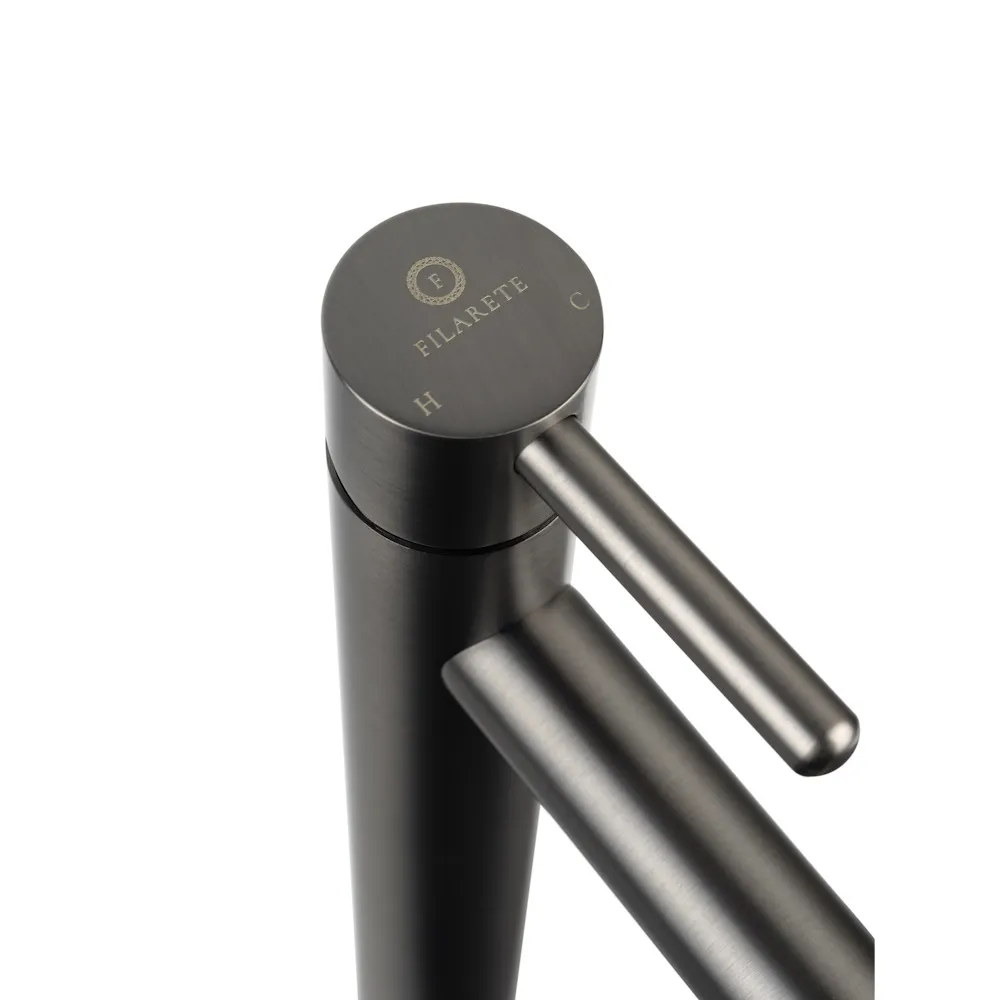Смеситель для раковины высокий FILARETE Roun FL6020BG, графит