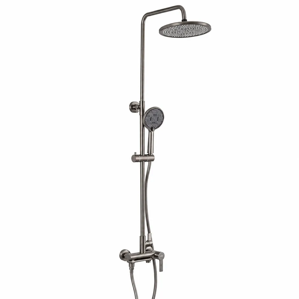 Душевая система FRAP F2488-9, оружейная сталь