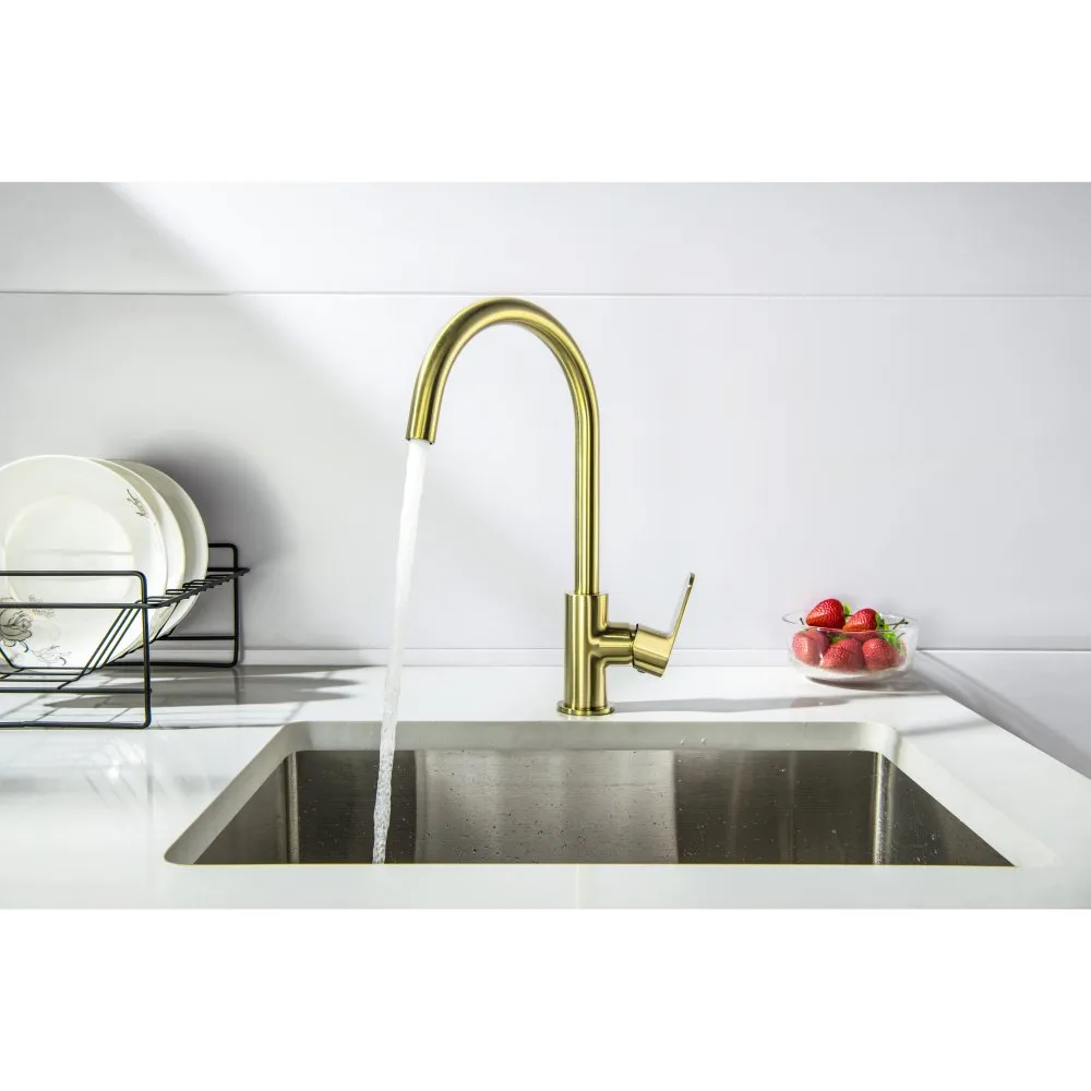 AQ1282BG ОБЕРОН смеситель для кухни, шлиф. золото