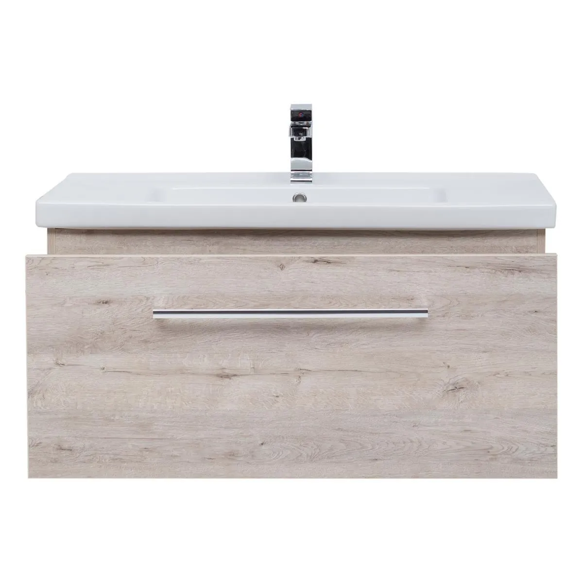 Тумба с раковиной подвесная Dreja Big Inn 100 см, дуб кантри