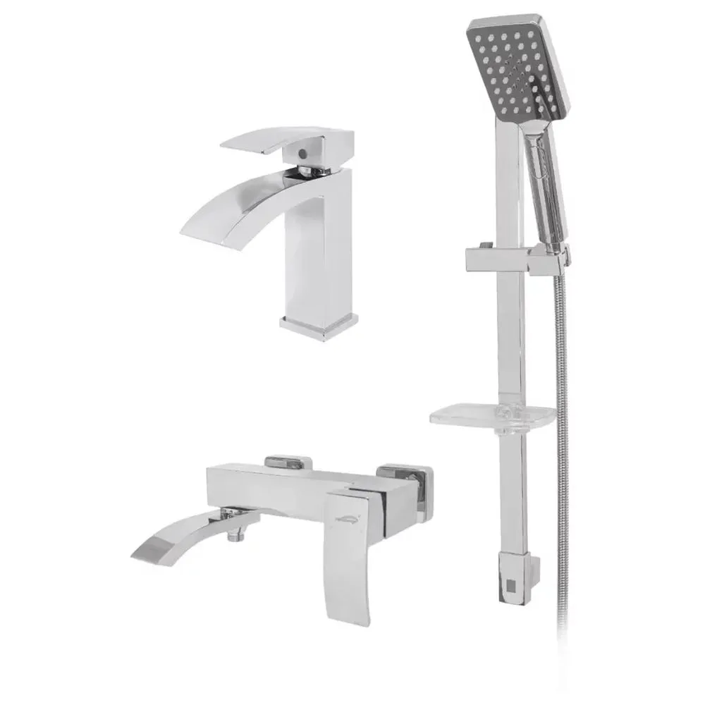 Набор для ванны 3 в 1 Grocenberg GB1007CR, хром