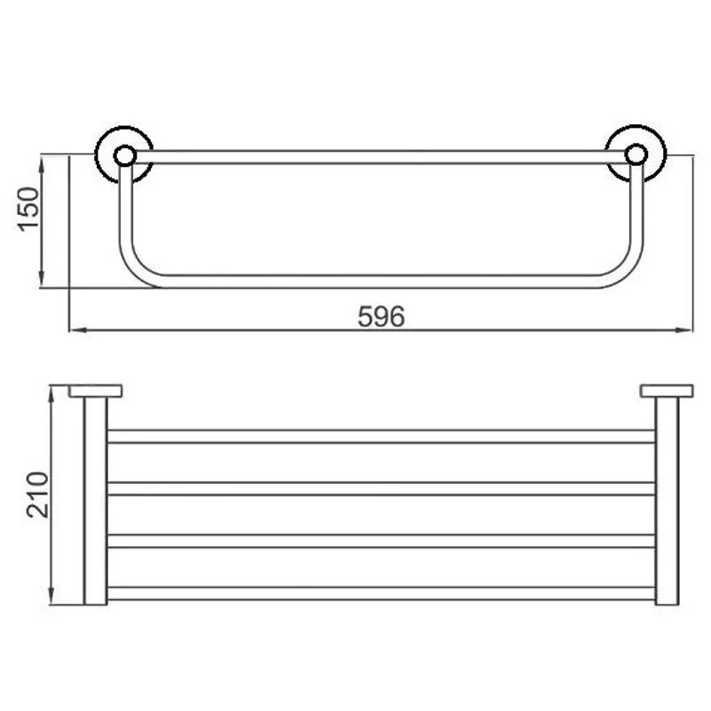 Полка для полотенец D-Lin D250111, черный