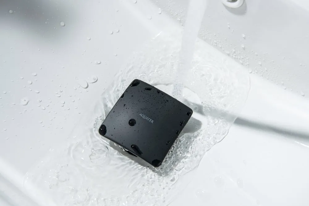 AQ6004MB сливной набор для раковины Push-open с переливом, крышка квадратная, матовый черный