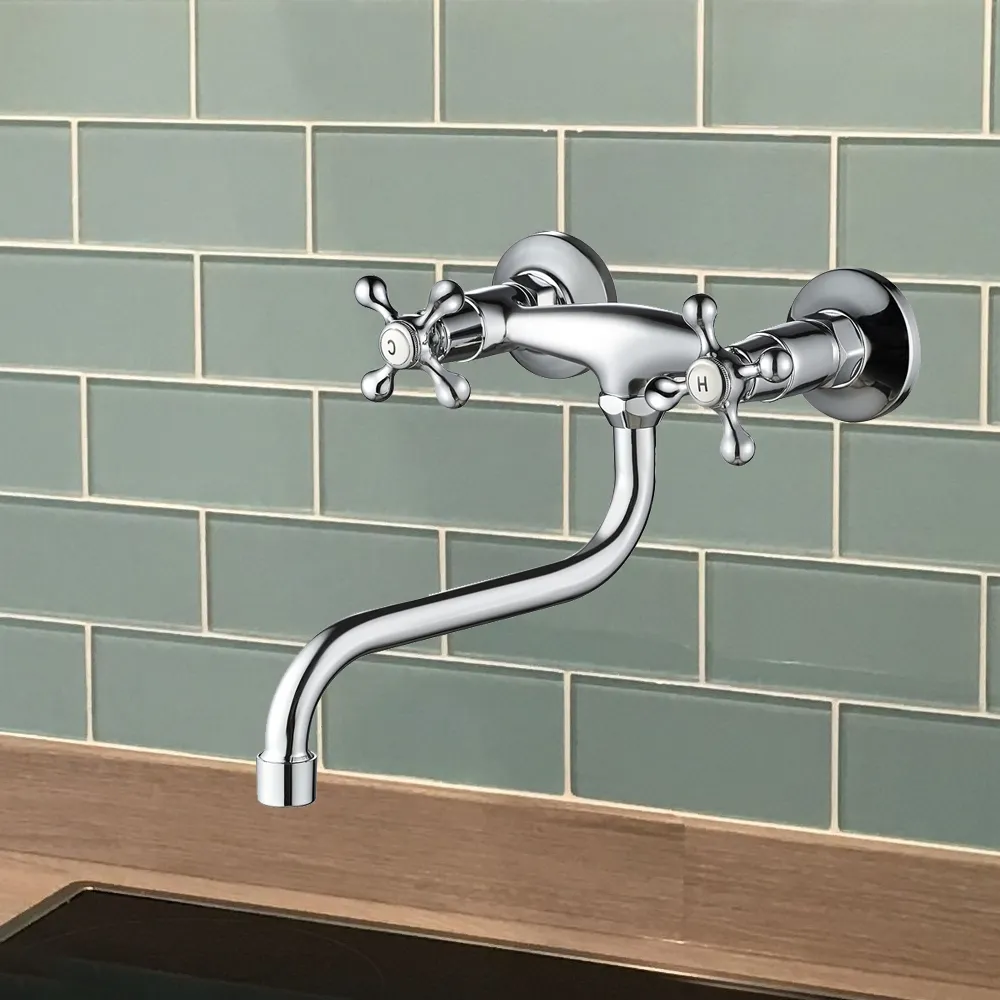 Смеситель для кухни настенный WesnaArt RASSVET, RAS02-190, хром