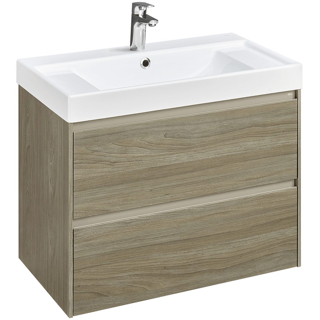 857630511 Roca ONA модуль для раковины 800 мм, 785x450x565 мм, с 2 ящиками, темный вяз