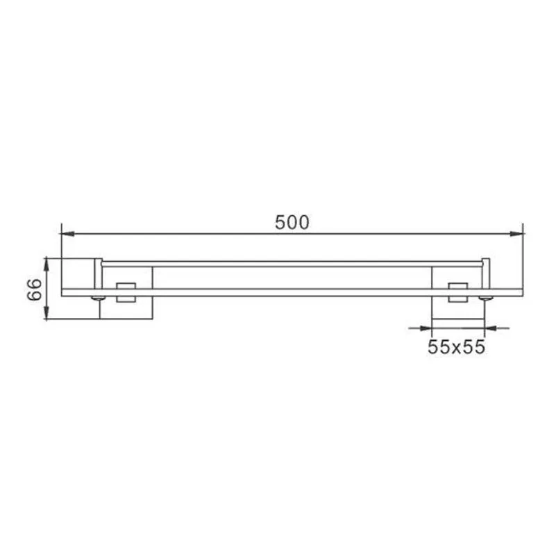 Полка стеклянная D-Lin D260222, черный