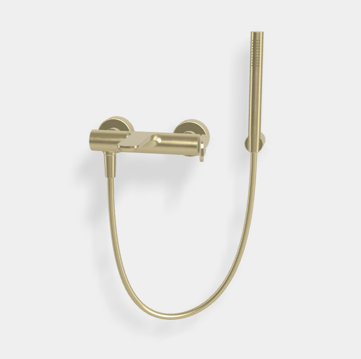 Смеситель для ванны и душа Fima Carlo Frattini Flo', шампань брашированная (F3804HS)