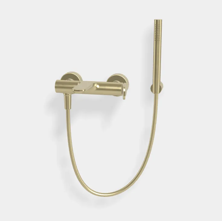 Смеситель для ванны и душа Fima Carlo Frattini Flo', шампань брашированная (F3804HS)